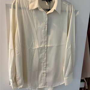 Women's Cream Satin Blouse